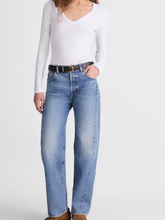 Madewell Denim - Madewell Light Pieced Barrel-Leg Jeans